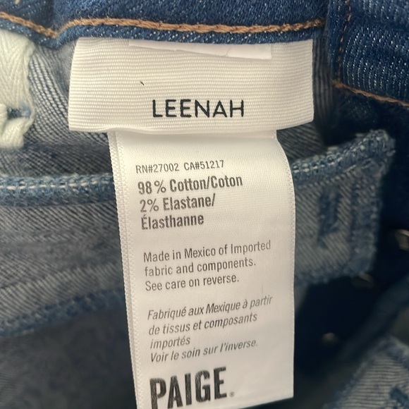 PAIGE Denim Leenah Slim Wide Leg Jeans Pockets Size 34 inseam 32” NEW WITH tags - Picture 11 of 11
